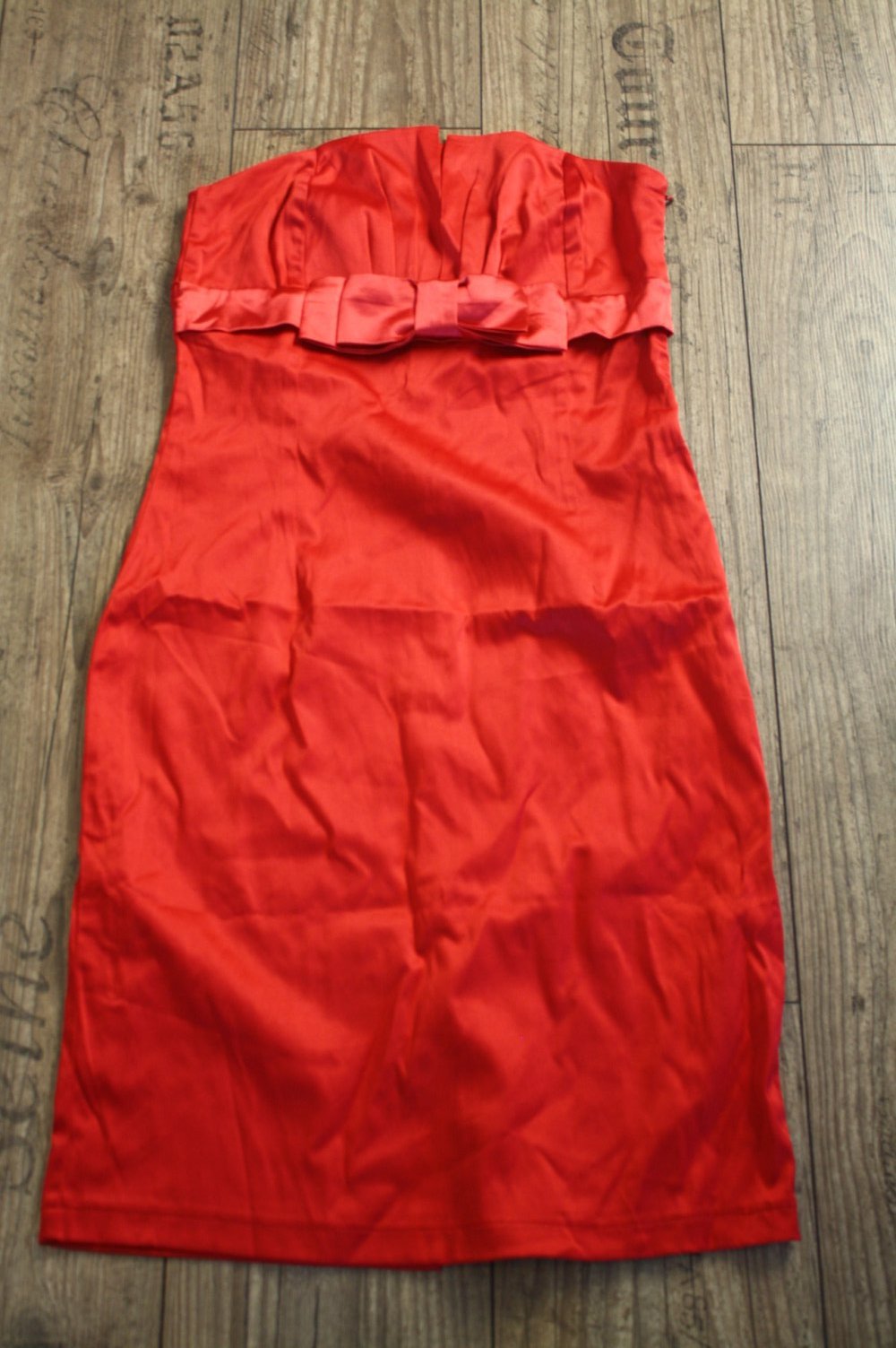 Rterokleid Vintage Minikleid Partykleid Red Dress Sexy Kleid Satinart Xs 34 wie neu