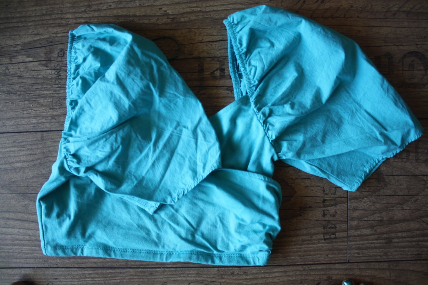 Türkisblau Top shirt Wickel Optik Coachella Pull&Bear 36 38 Crop cropped