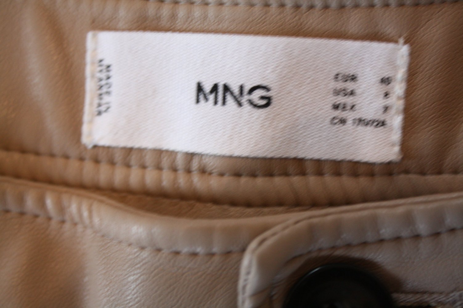 Mango Lederhose weich Kunstleder Mom Style Highwaist 40 Vintage butterweiches Leder