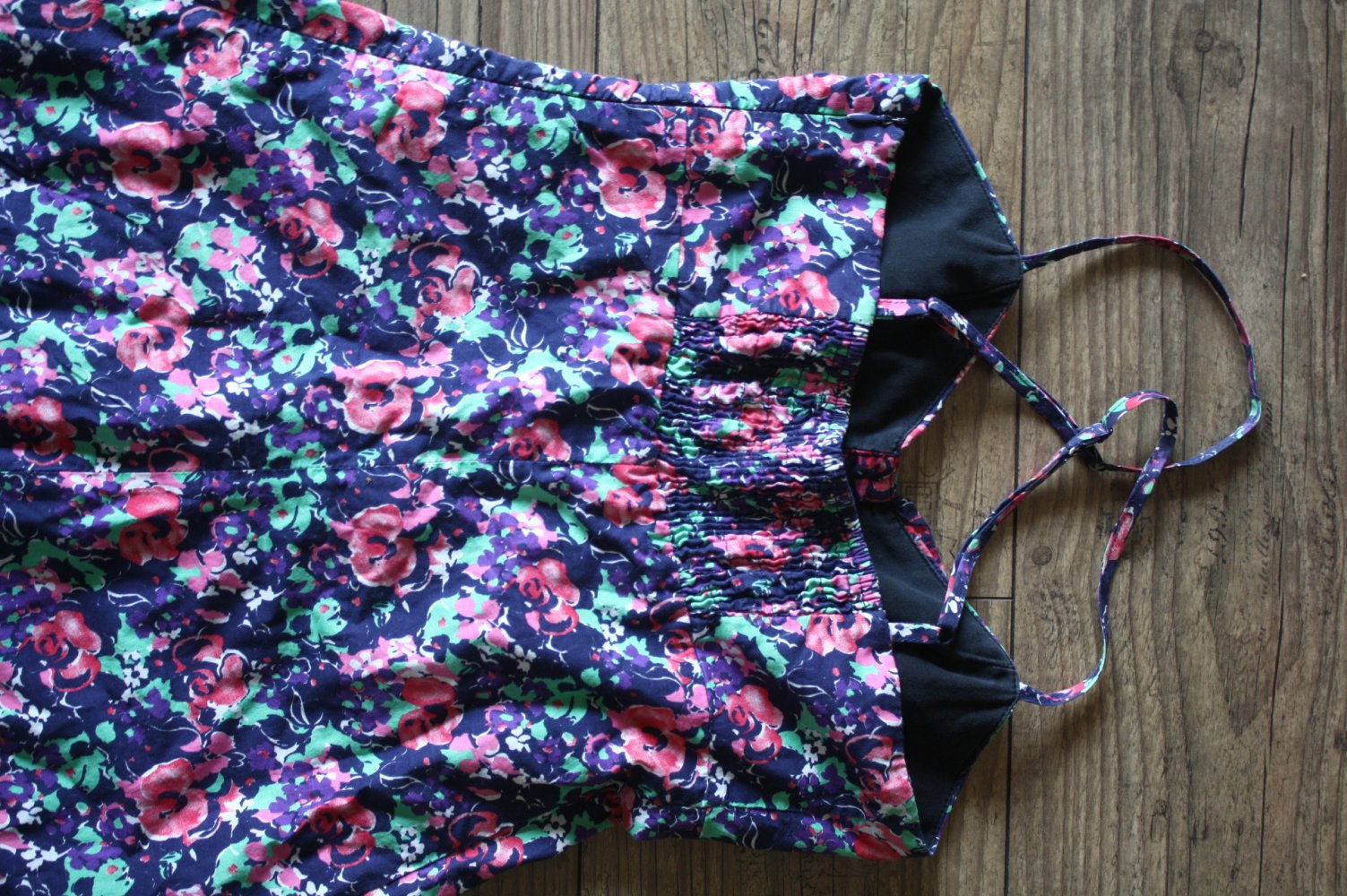 Portmans Trägerkleid Boho Sommerkleid  Kleid xs 34 Hippie Goa Blumen Millefleur Ethno Gypsy buntes Blumenkleid