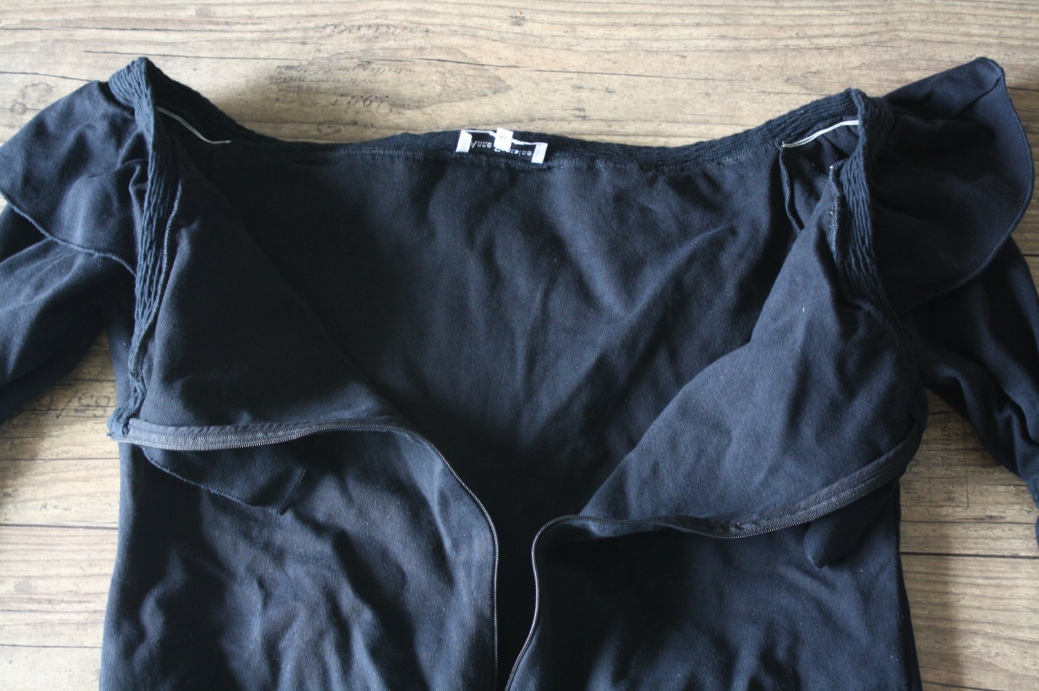 Anne Fontain Paris Rüschenpullover  Voilantpullover Trompetenärmel Glockenärmel  Coachella 42 Luxus Designer NP 250