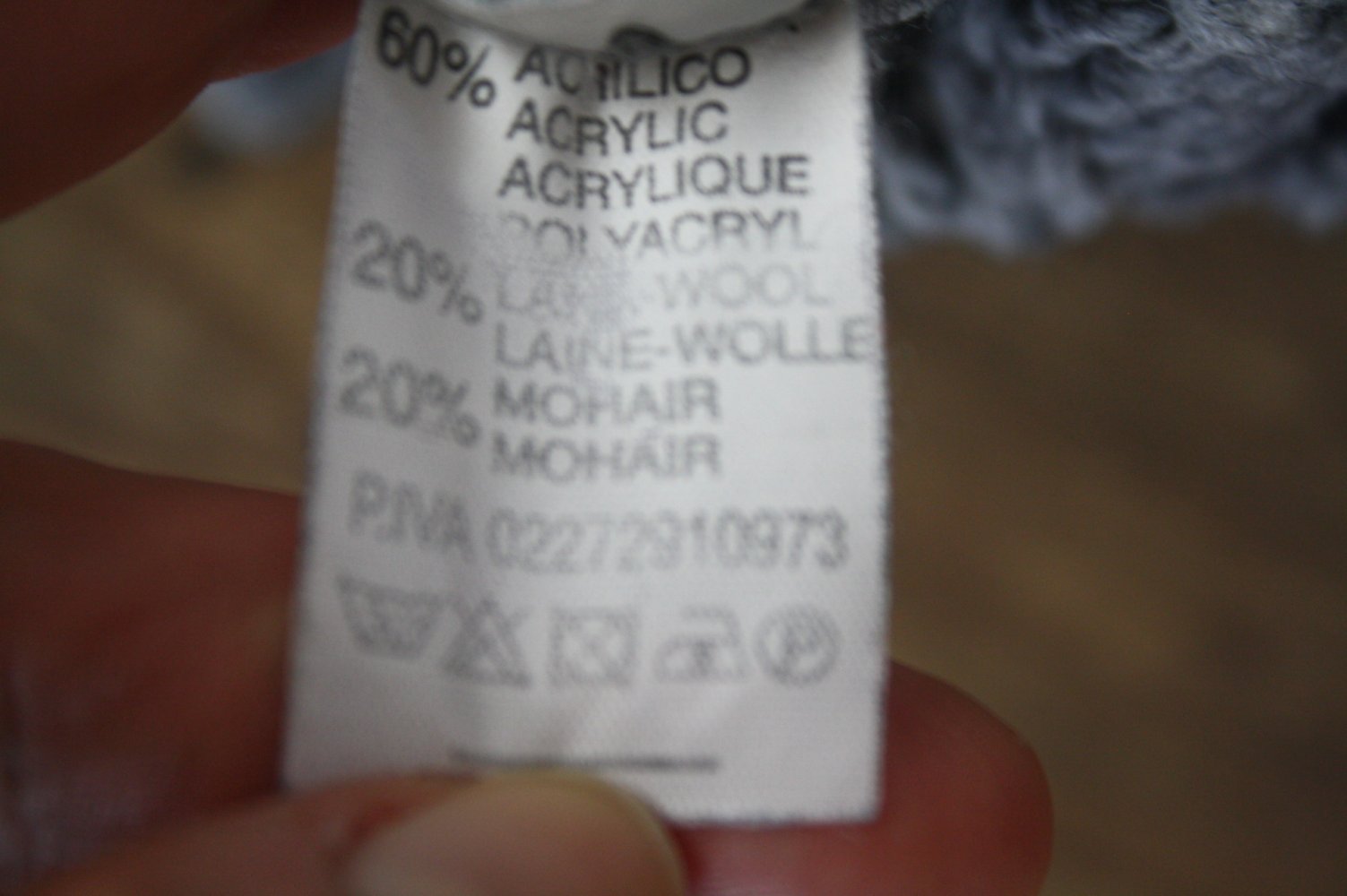 Mohair Wollhoodys Wollpulli Vintage Lässig Fledermaus L 40 42