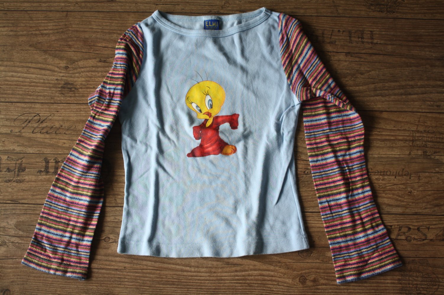 Tweety Loonely Tunes Elmi Shirt Langarmshirt Shirt 146 Mädchenshirt Langarmshirt Hippiestyle Häkelärmel