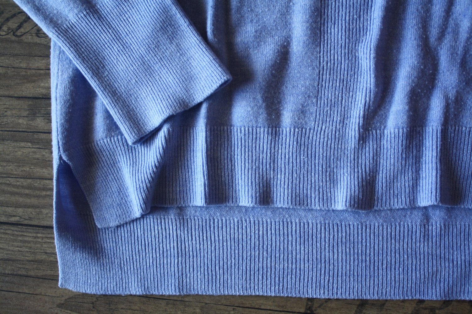 Primark Strickpulli Strickpullover seitlich schlitz geschlitzt S 36 hellblau