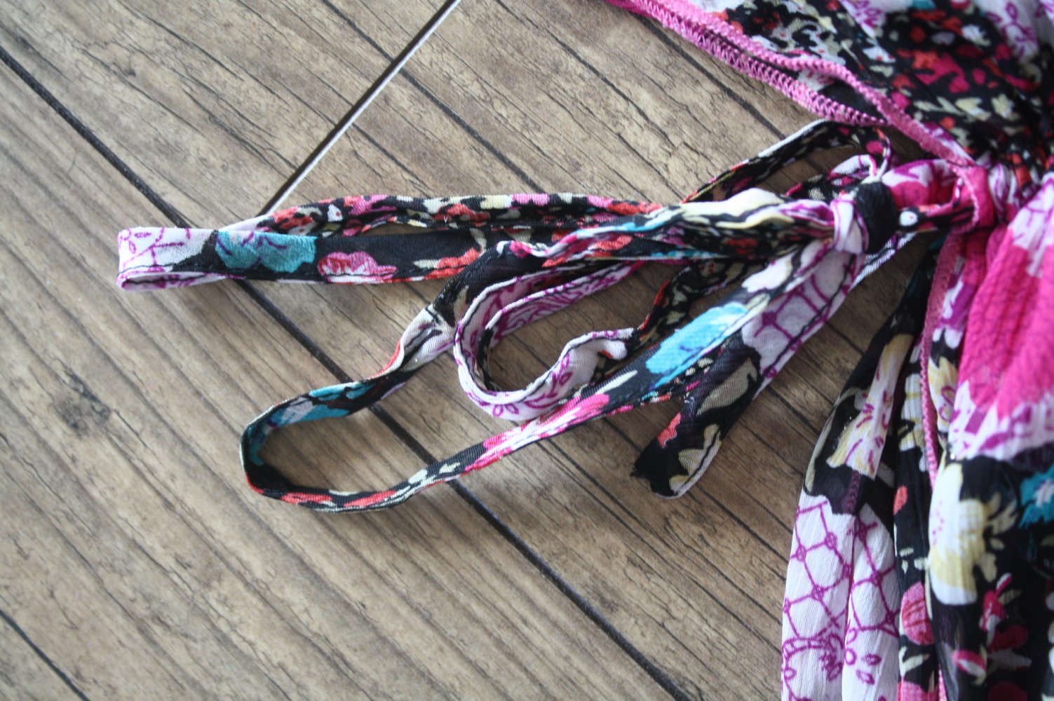 Smiley Collection Tunika bunte Bluse geschnürte Lässige Meshbluse Goa Hippie Ethno Goa 40 42