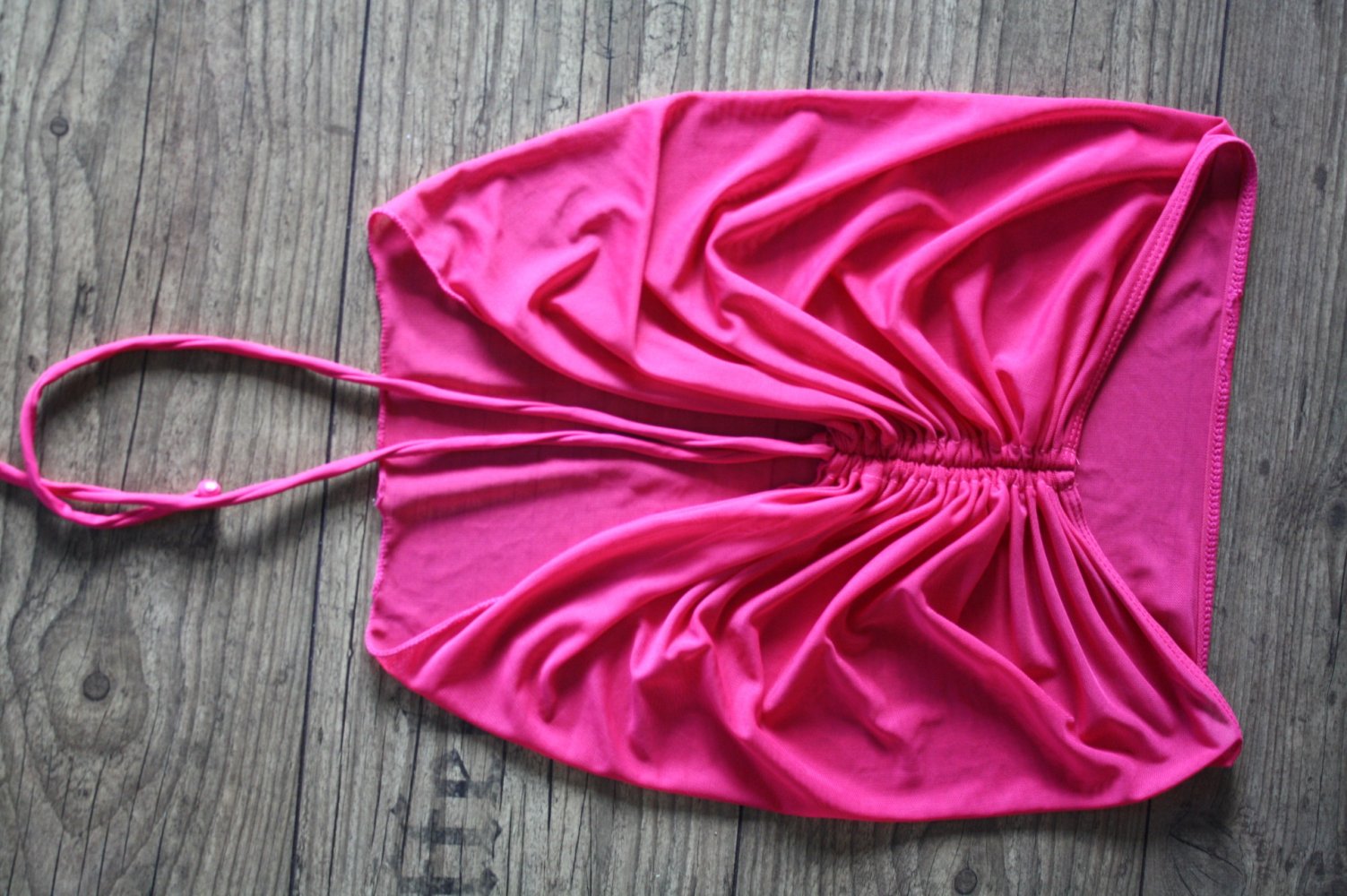 Mesh Tube Top Bustier Schnürung geschnürt schnüre pink Sommer Sonne Strand Party Hippie Goa 34 36