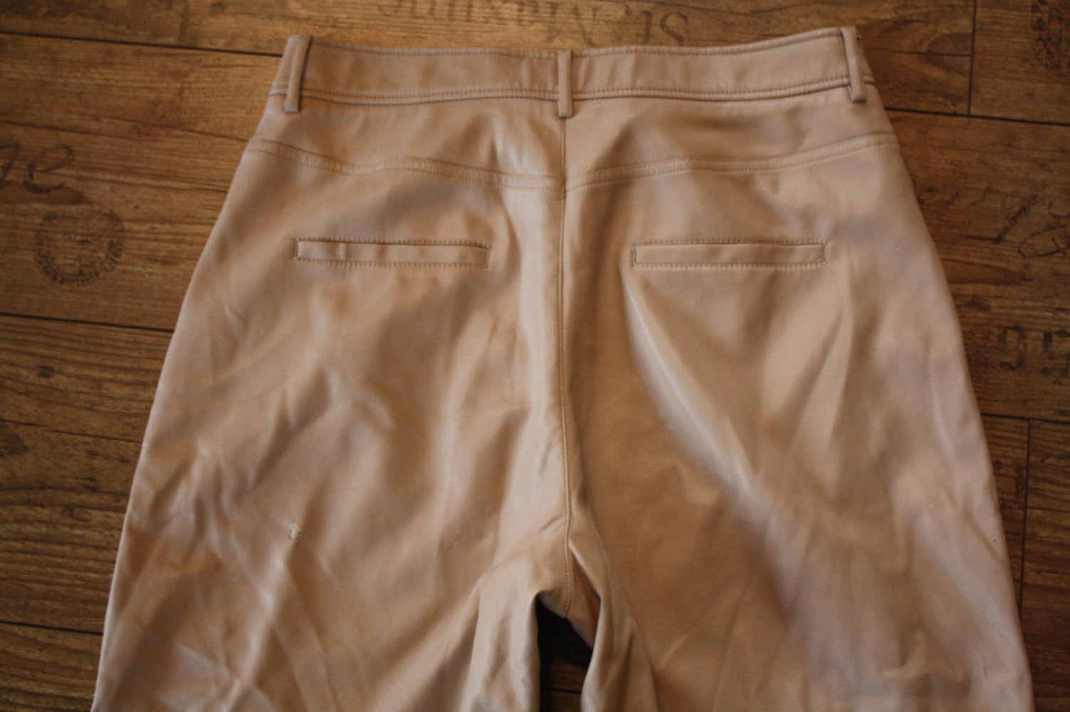 Mango Lederhose weich Kunstleder Mom Style Highwaist 40 Vintage butterweiches Leder