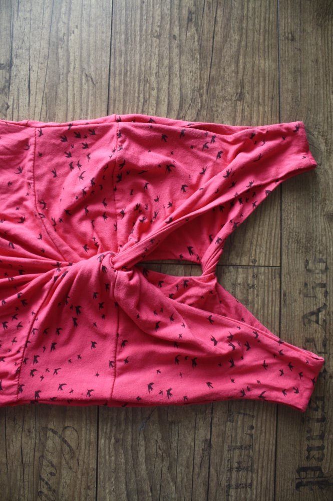 Sommerkleid  Bird Vögel Jerseykleid lässiges Hängerchen XS / 34 