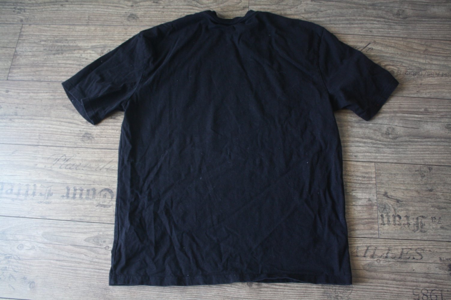 Pecador tiefschwarzes Tshirt Herren Shirt Print reine Baumwolle L 