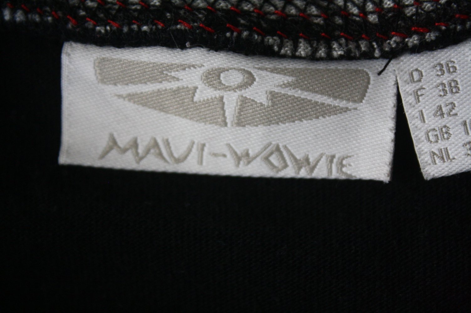 Mauwi Wowie Langarmshirt  Shirt grauschwarz Jerseyshirt schnürbar S 36