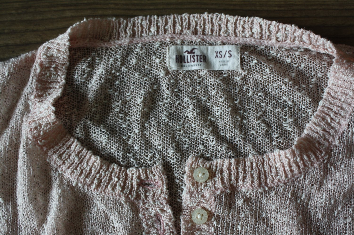 Abercrombie Hollister lässiger leicht Strickpulli S 36 38 rose Sommerstrick 