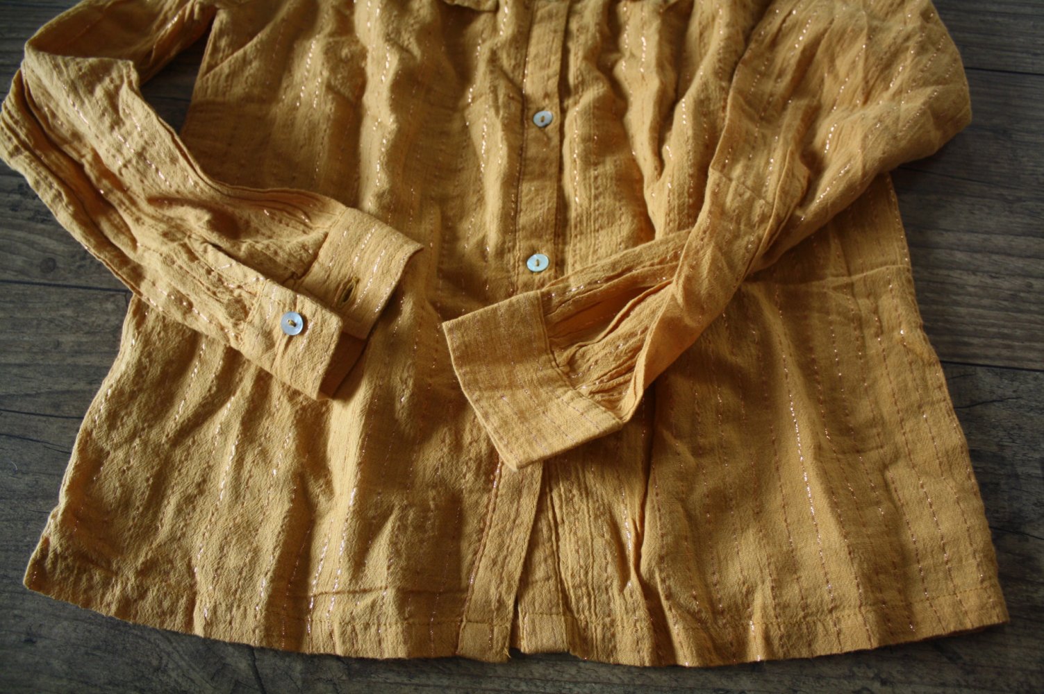 Rüschenbluse Eden&Victor Bluse Rüschen Bluse Langarm Gold Neu/Etikett 12 jahre 152