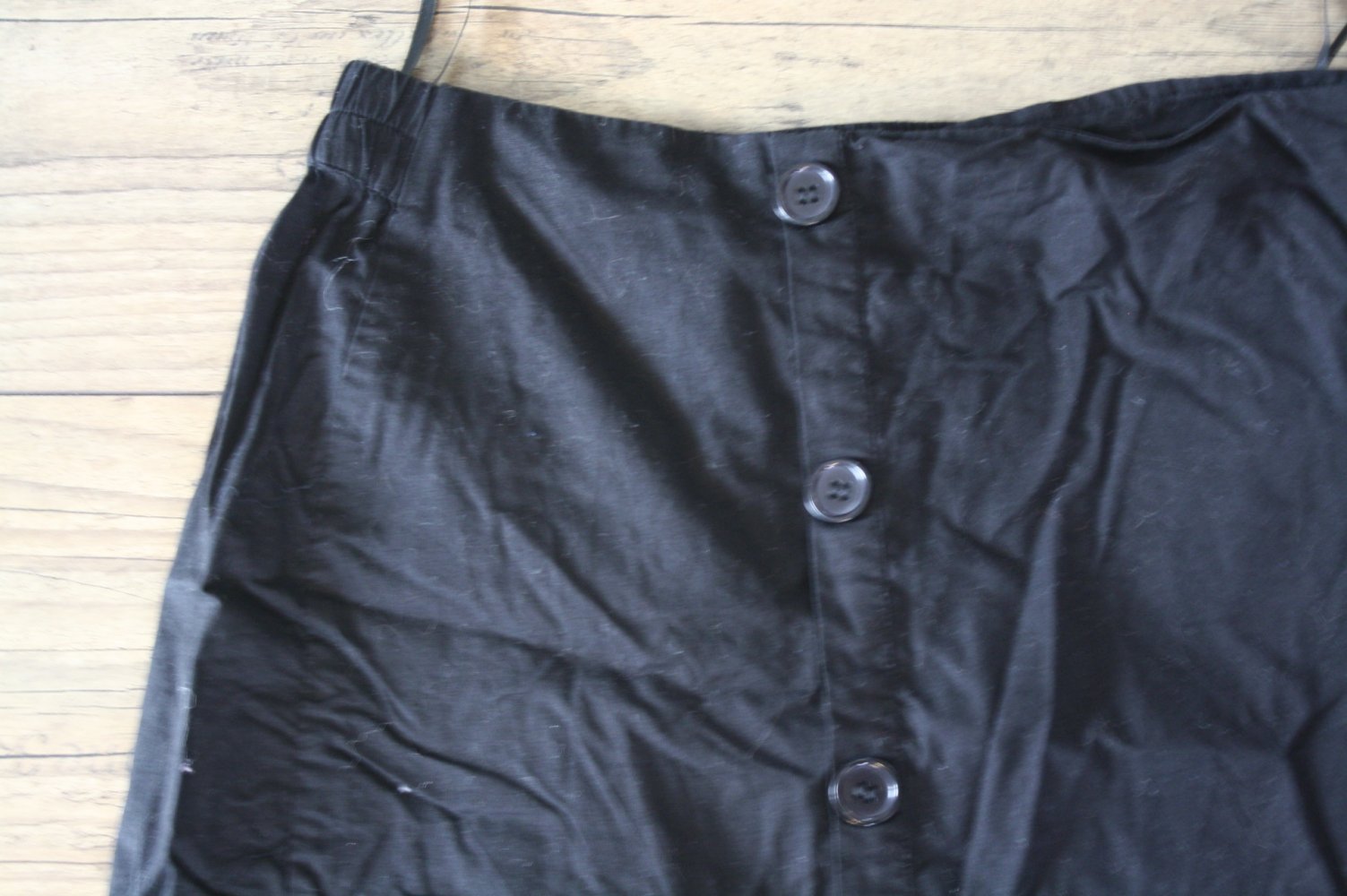 Vero Moda Minirock scharzer Rock Baumwolle Knöpfe vorn Rock mit Knöpfen Vintage xs s Y2k