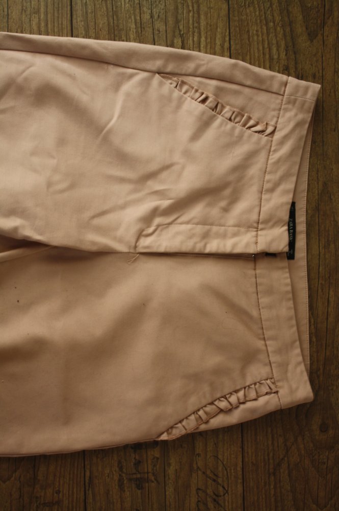 Zara Zara apricot-rose Sommerhose Sommerhose Hose Stoffhose Midwaist Rüschen 40