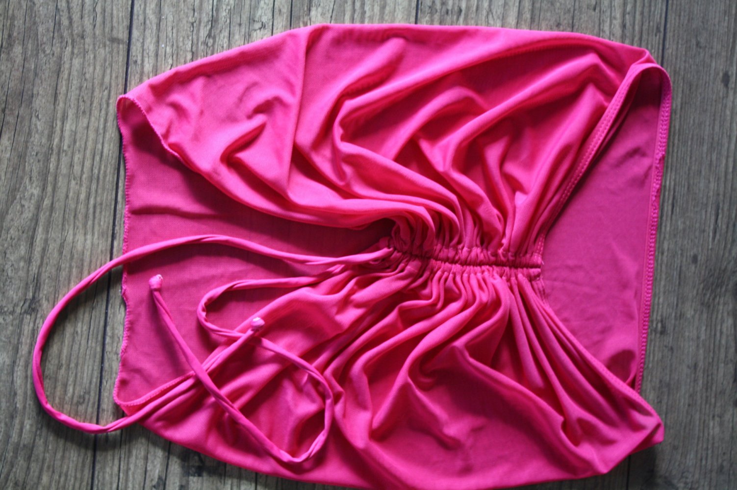 Mesh Tube Top Bustier Schnürung geschnürt schnüre pink Sommer Sonne Strand Party Hippie Goa 34 36