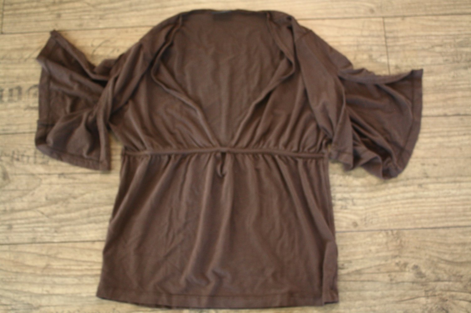 Conleys Shirt Tshirt Sommershirt Ärmel Jerseyshirt braunes Shirt 36 geschlitzte Ärmel offen