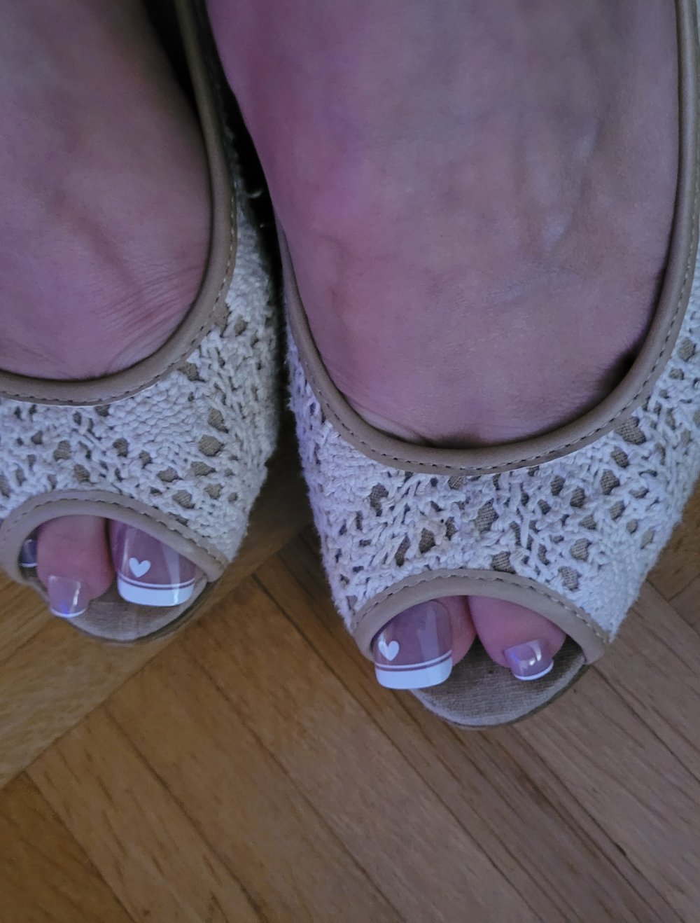 Graceland Häkel Pumps High Heels Sandalen mit Absatz getragen 36