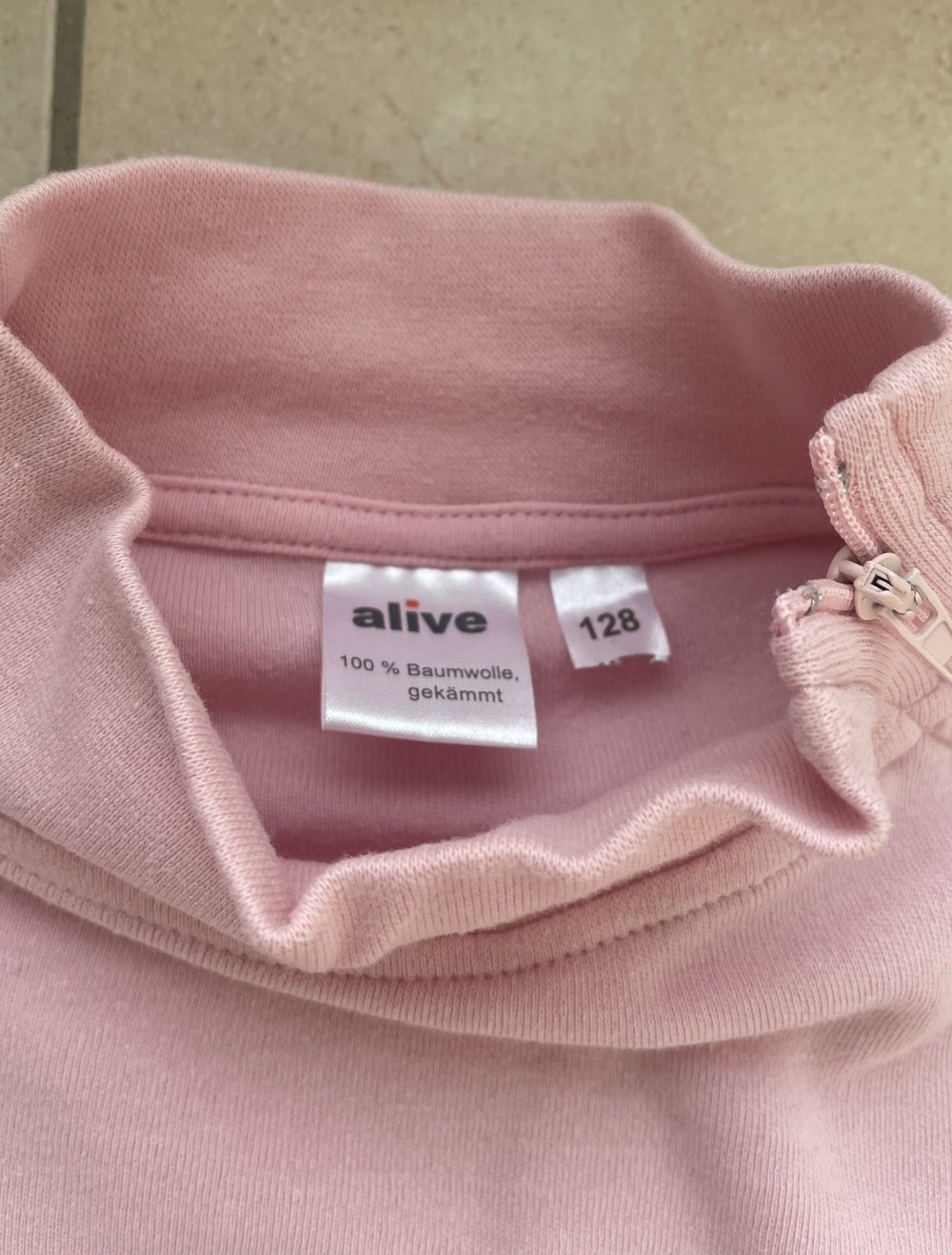 Rollkragenpullover Mädchen Sweatshirt Pink