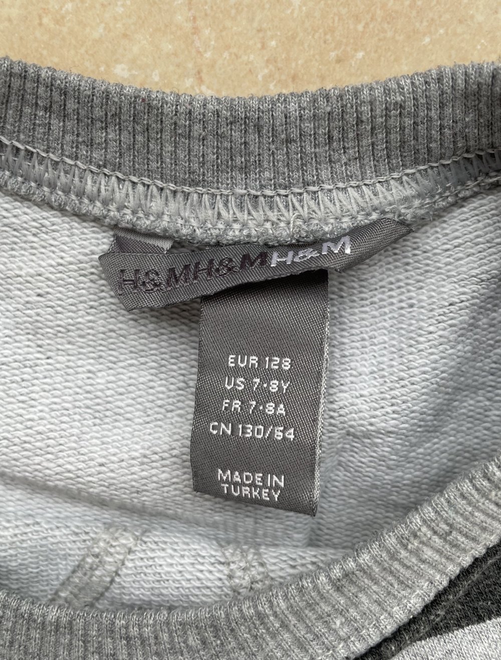 Pullover Jungen gestreift grau