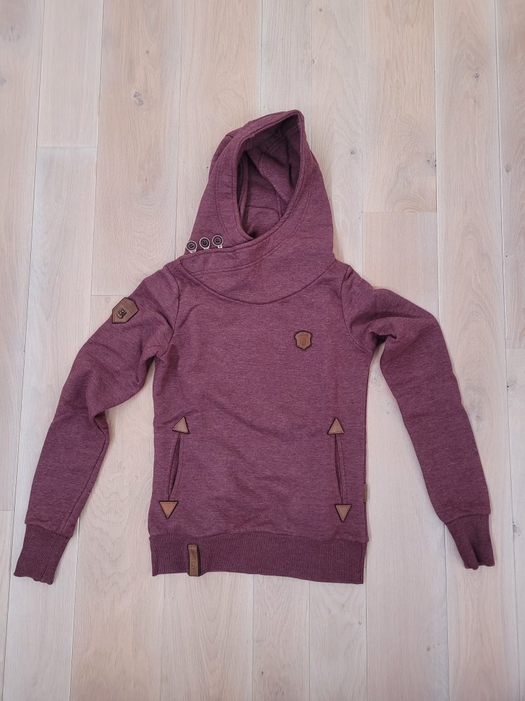 Kapuzenpullover rot-meliert der Firma Naketano