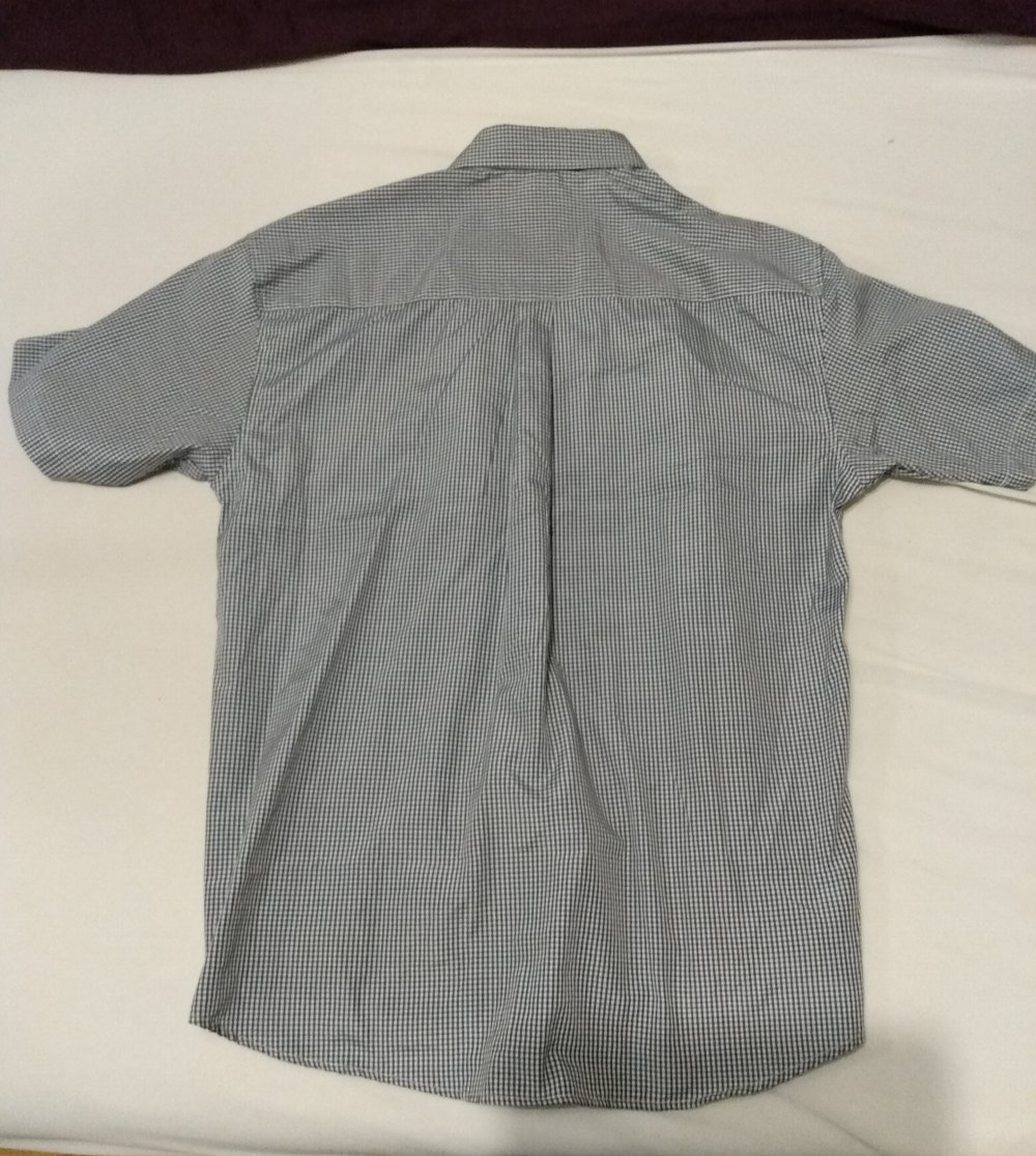 Hemd blau kariert kurzärmlig