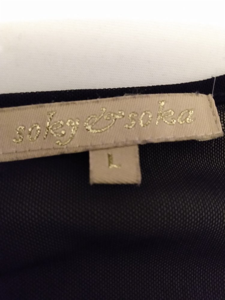 Soky&Soka Kleid goldenes Muster