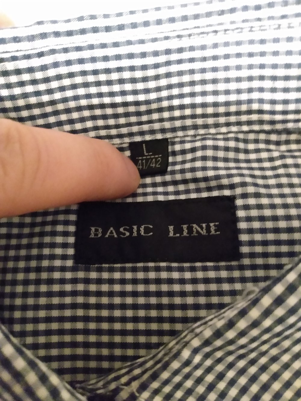 Hemd blau kariert kurzärmlig