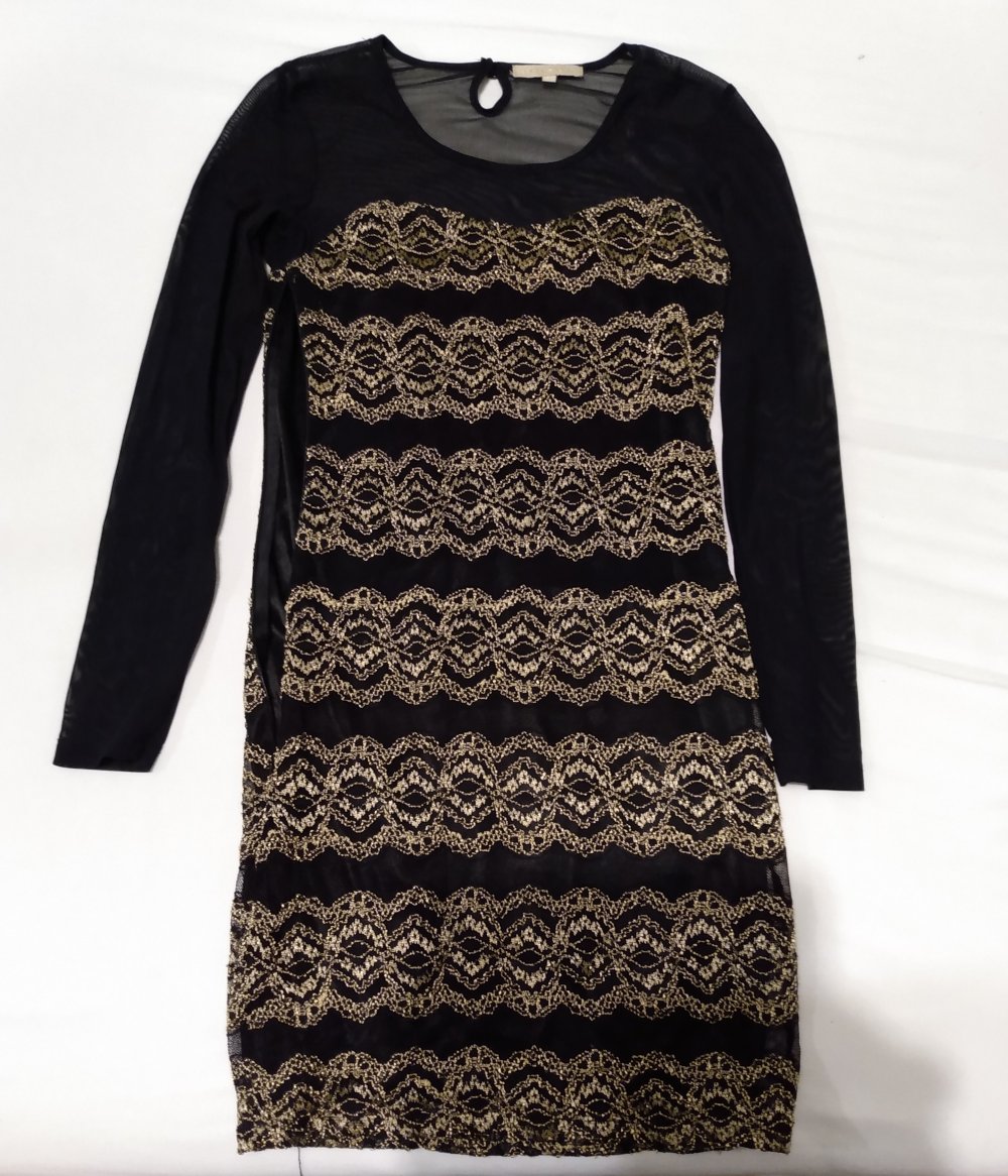 Soky&Soka Kleid goldenes Muster