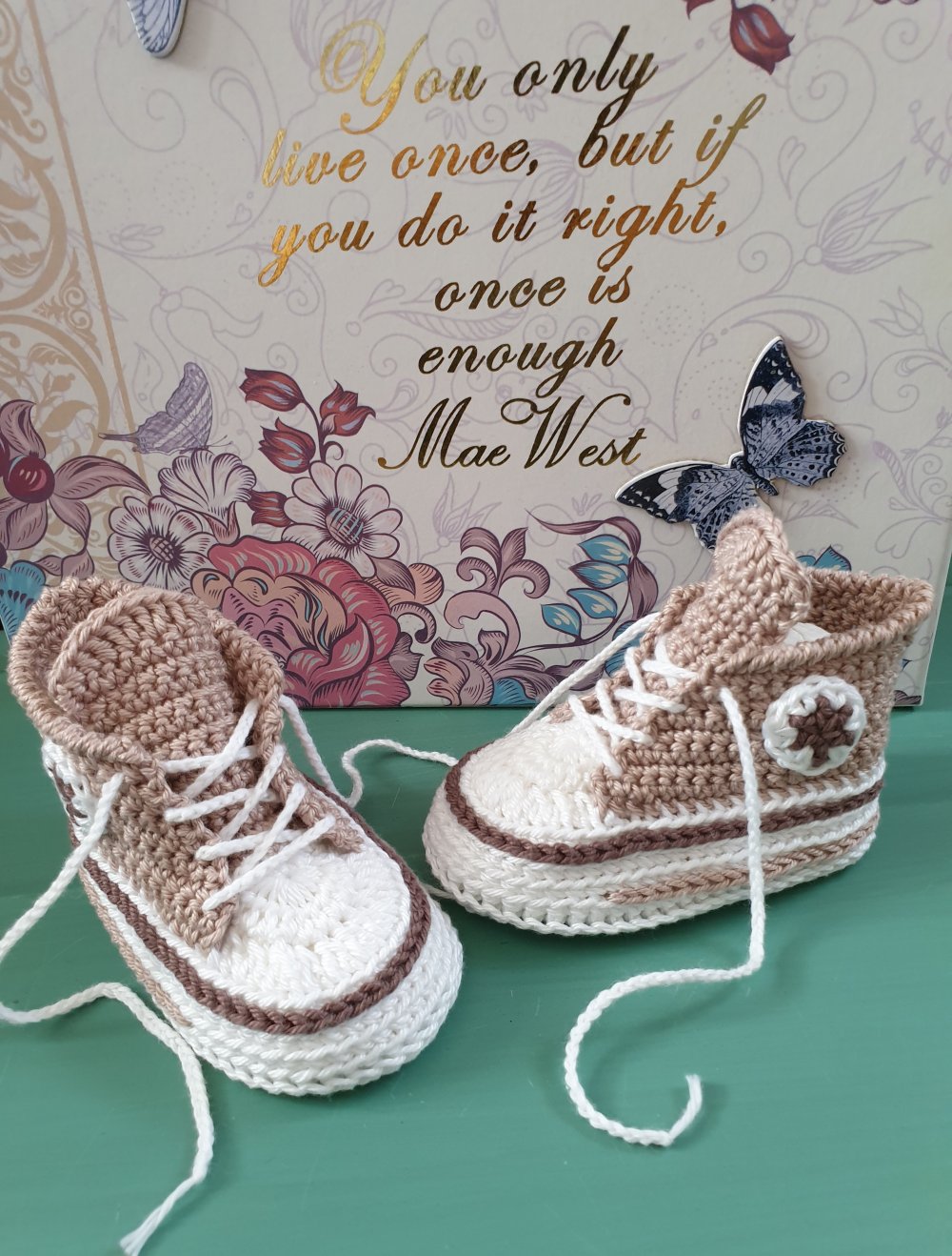 Baby Häkelschuhe / Häkelsneakers Chucks NEU