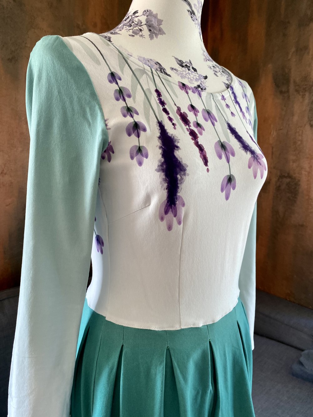 Handmade Midikleid Lavendel 