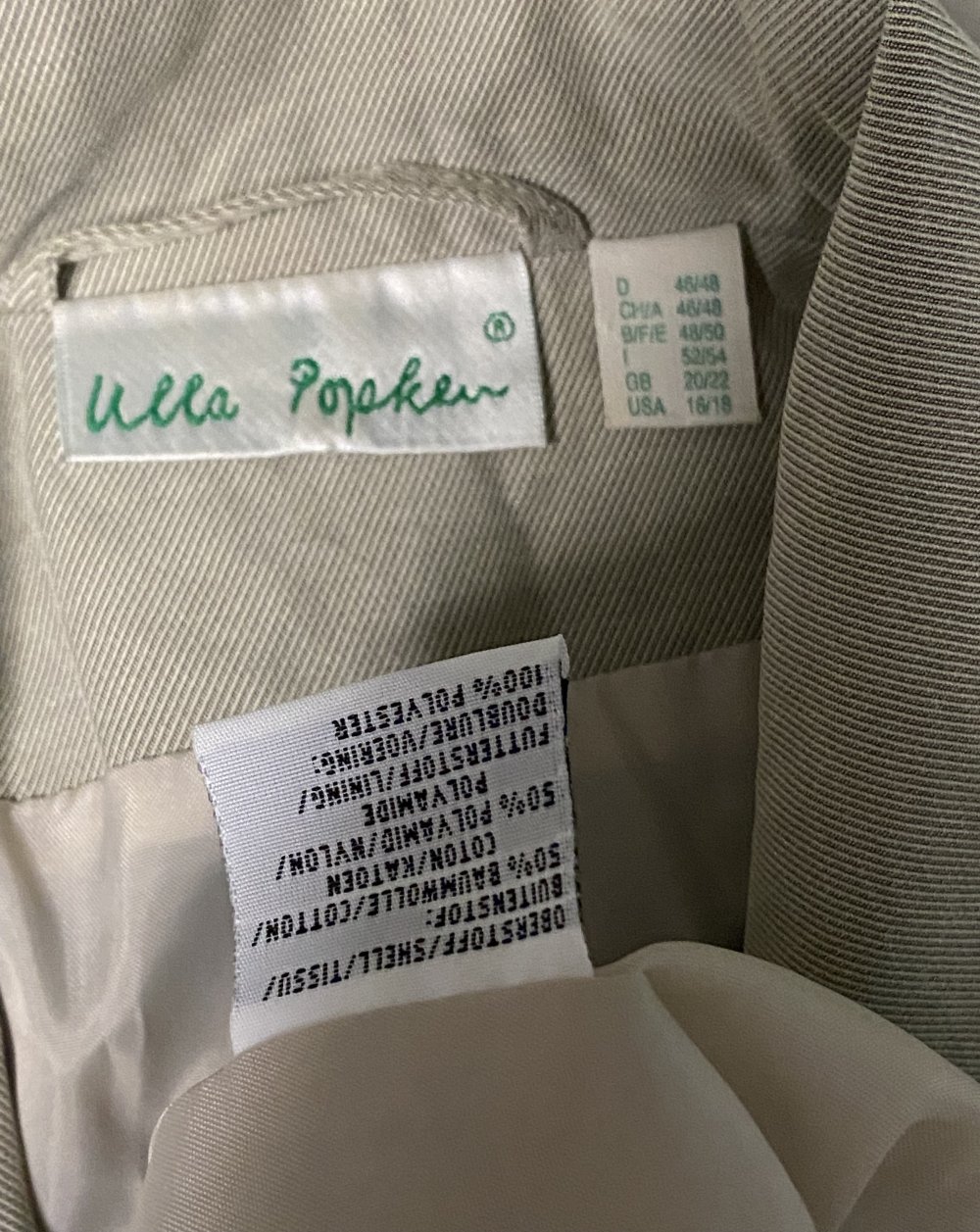 Ulla Popken Damen Jacke gefüttert in der Größe 46/48  im sehr guten Zustand