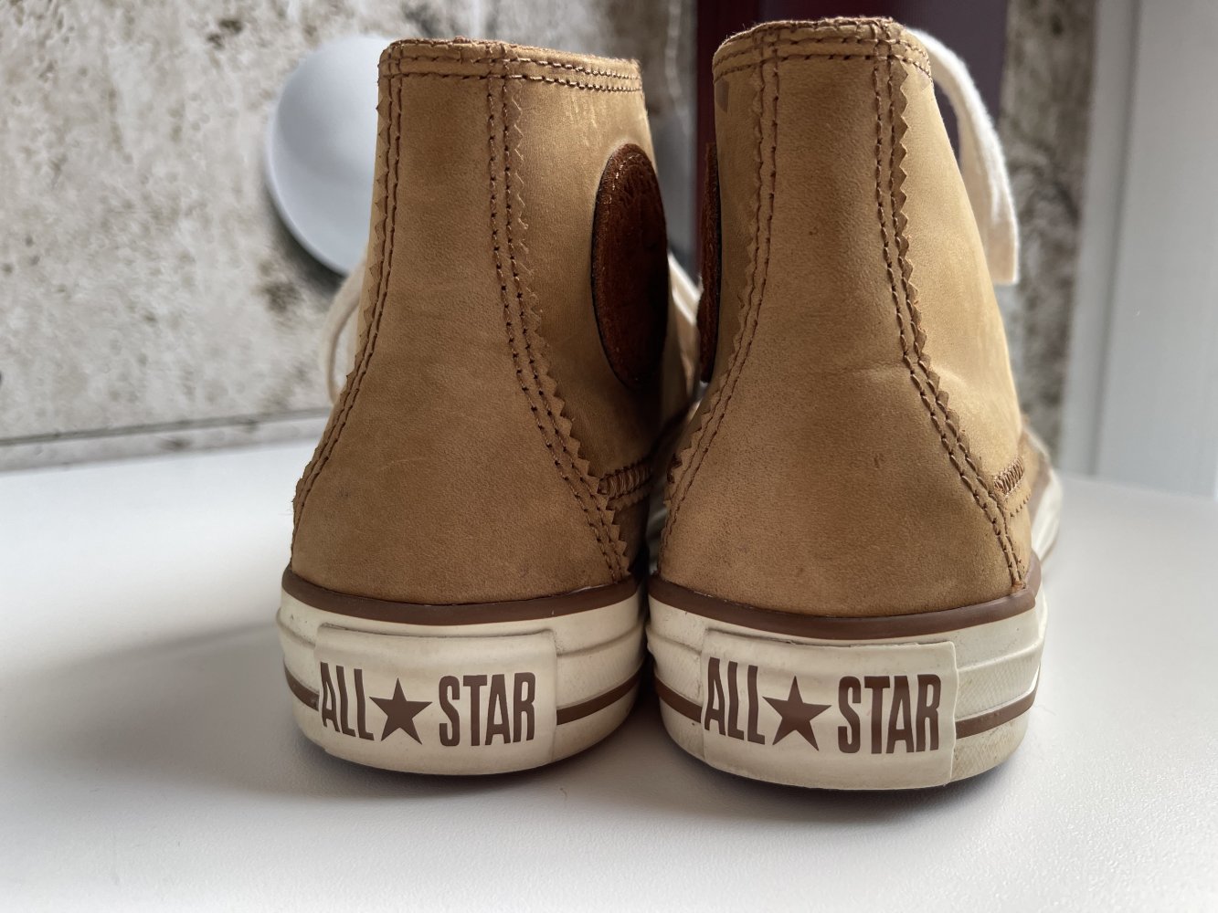 Braune Leder CONVERSE ALL STAR Schnürrschuhe - Größe 37.5