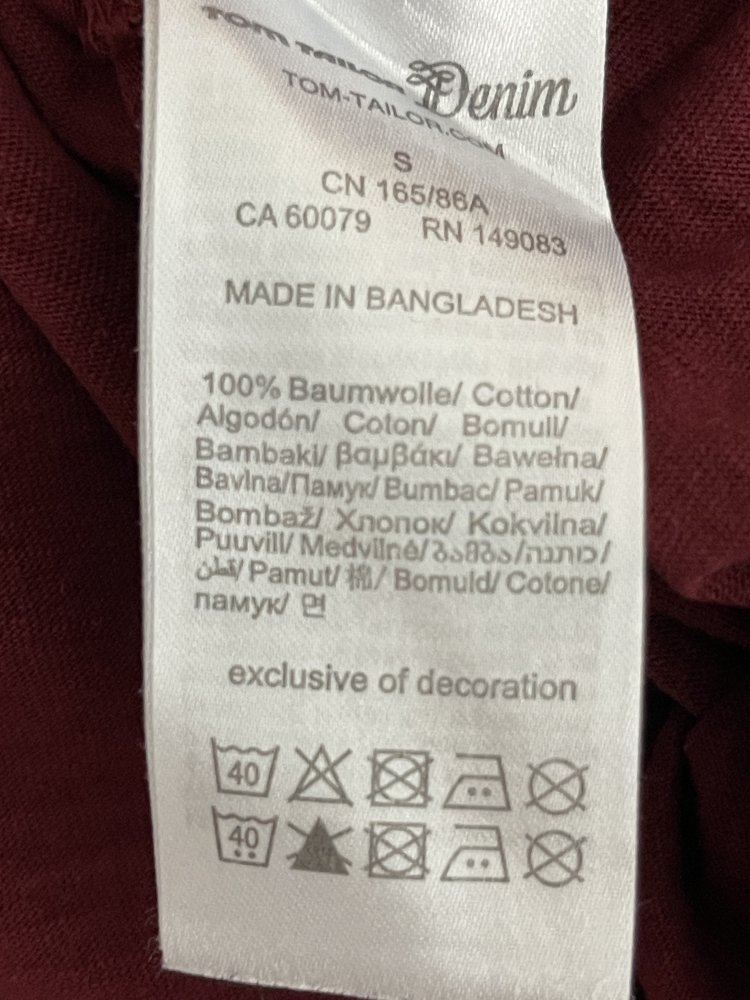 Tom Tailor T-Shirt. Größe S