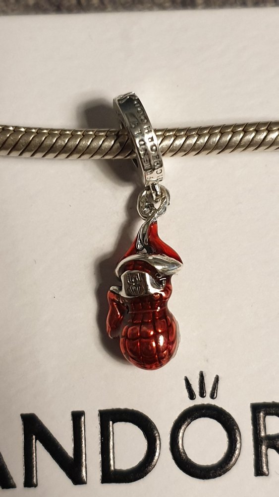 Pandora x Disney Marvel Hängender Spider-Man Charm-Anhänger rot