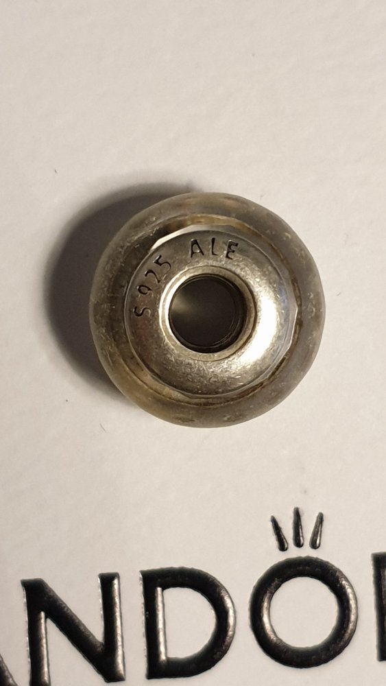 Pandora Murano-Glas-Charm, weiß, original