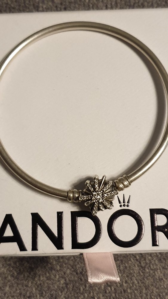 Original Pandora Armreif, Schneeflocke, Feuerwerk. Limited Edition, retired, SEHR GUTER ZUSTAND