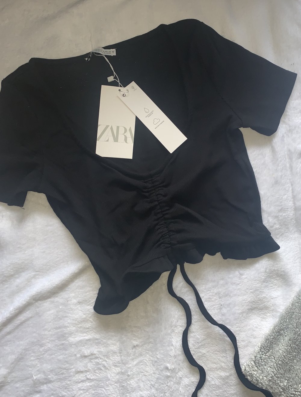 Crop Top mit Raffung