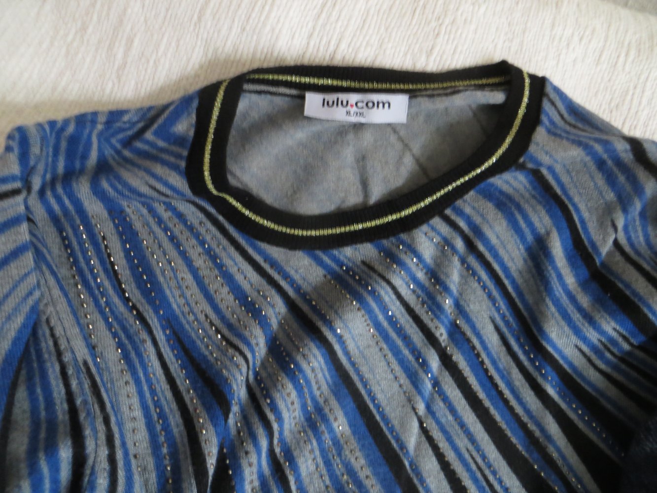 3 warme Langarm-Shirts/Bluse, Gr 50 2x New York, 1xLulu com    Schulterweite 41 cm, Länge 65 cm 