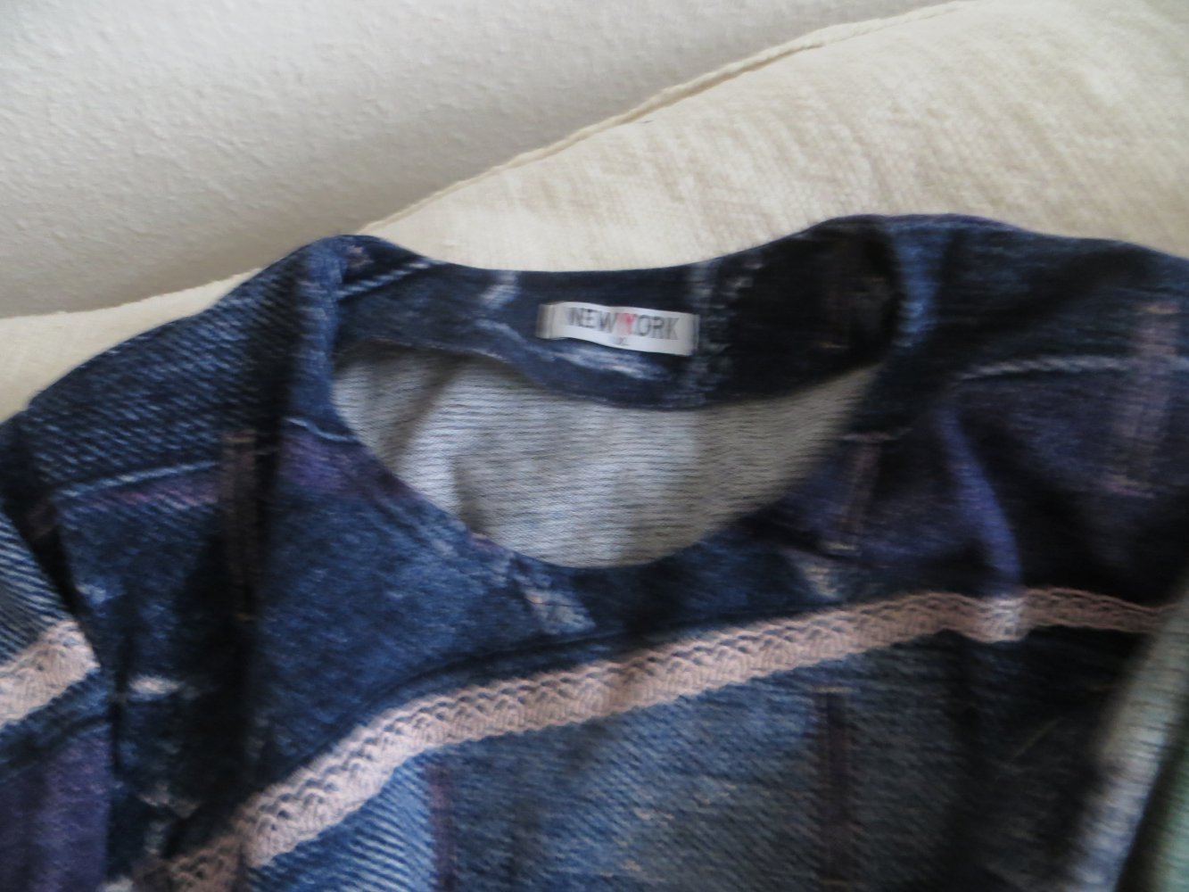 3 warme Langarm-Shirts/Bluse, Gr 50 2x New York, 1xLulu com    Schulterweite 41 cm, Länge 65 cm 