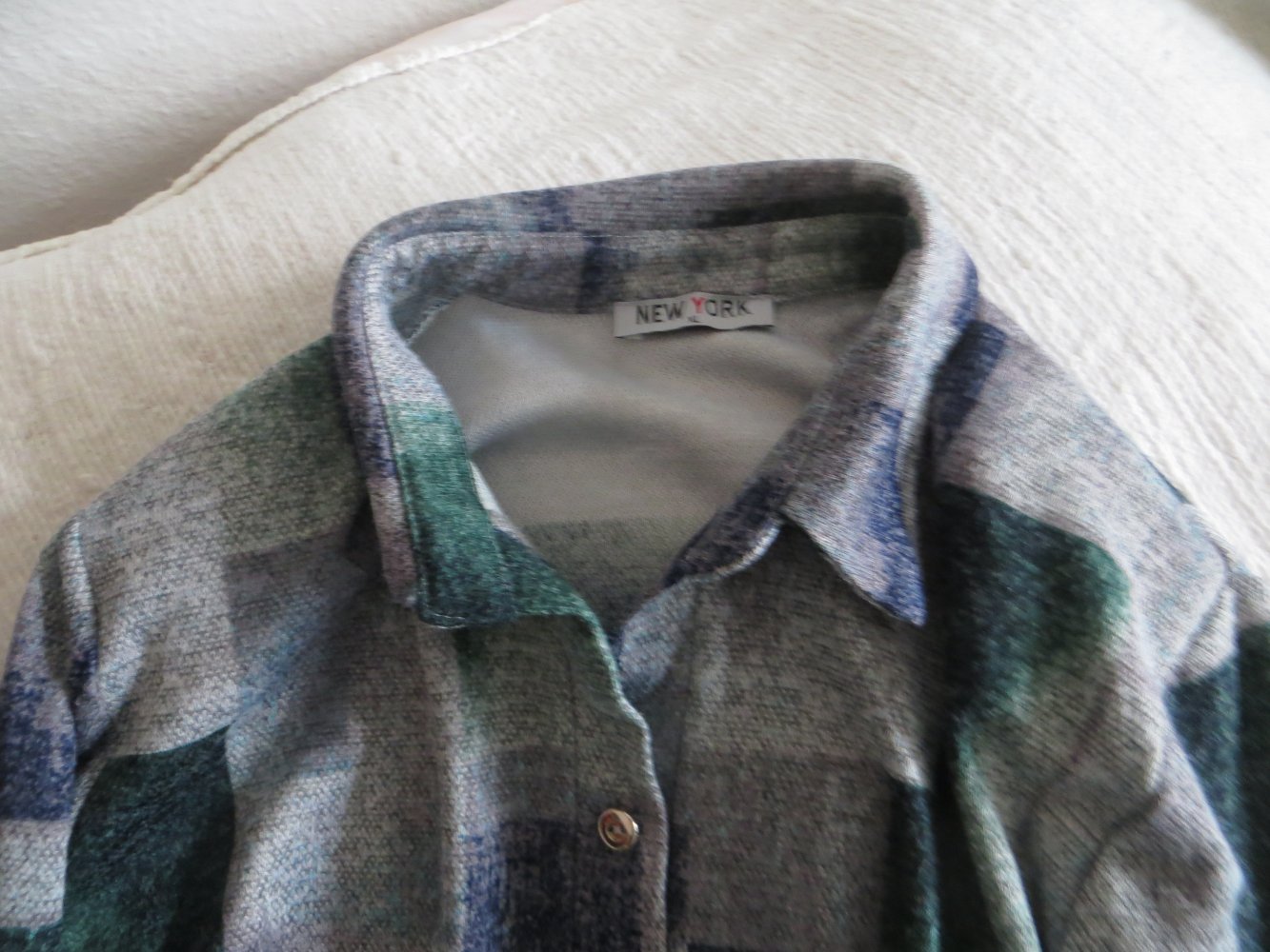 3 warme Langarm-Shirts/Bluse, Gr 50 2x New York, 1xLulu com    Schulterweite 41 cm, Länge 65 cm 