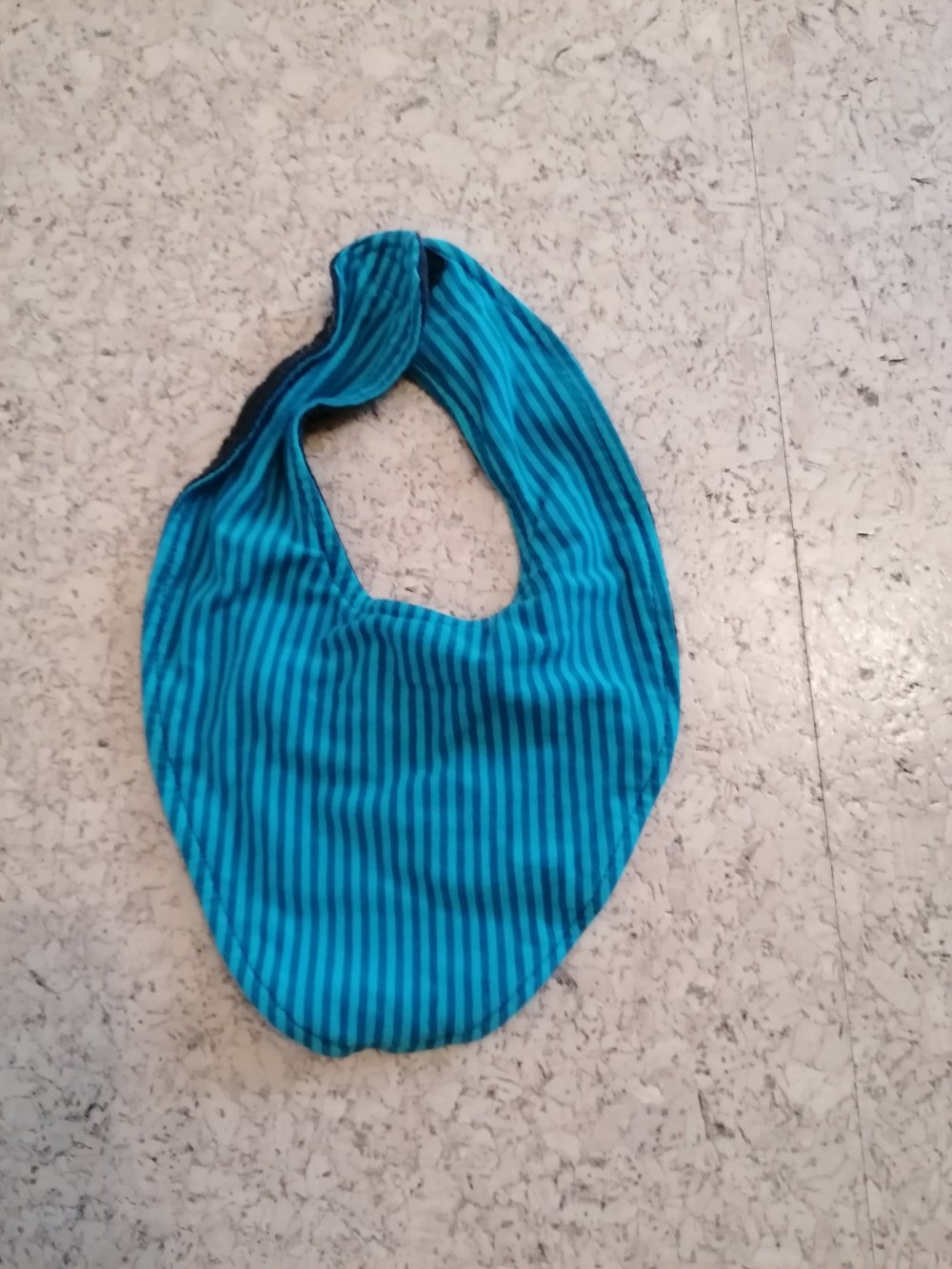 Tuch aus Musselin-Stoff, Streifen, blau