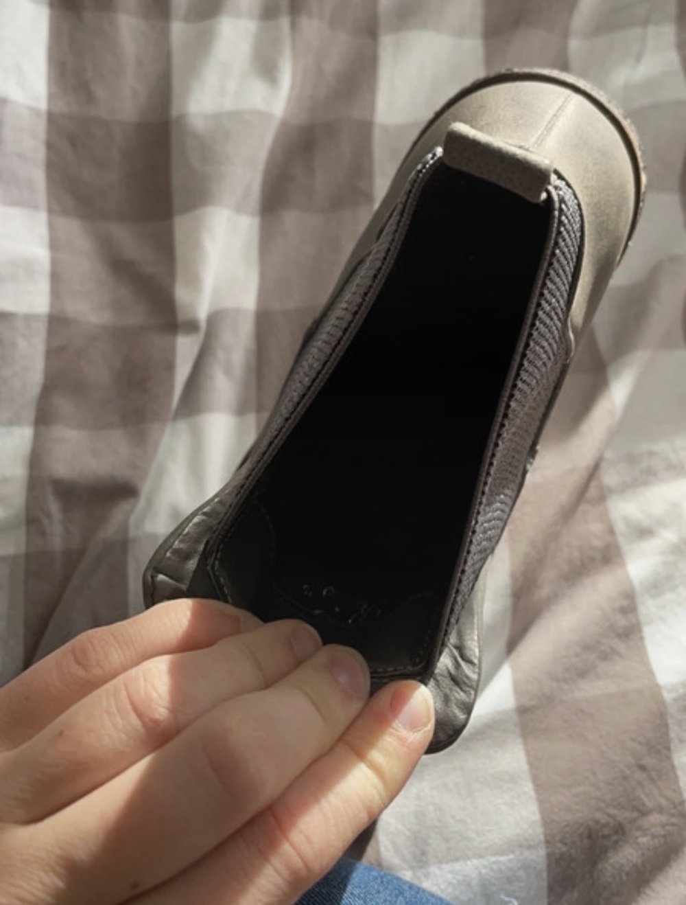 graue Damen Stiefelette gr. 40