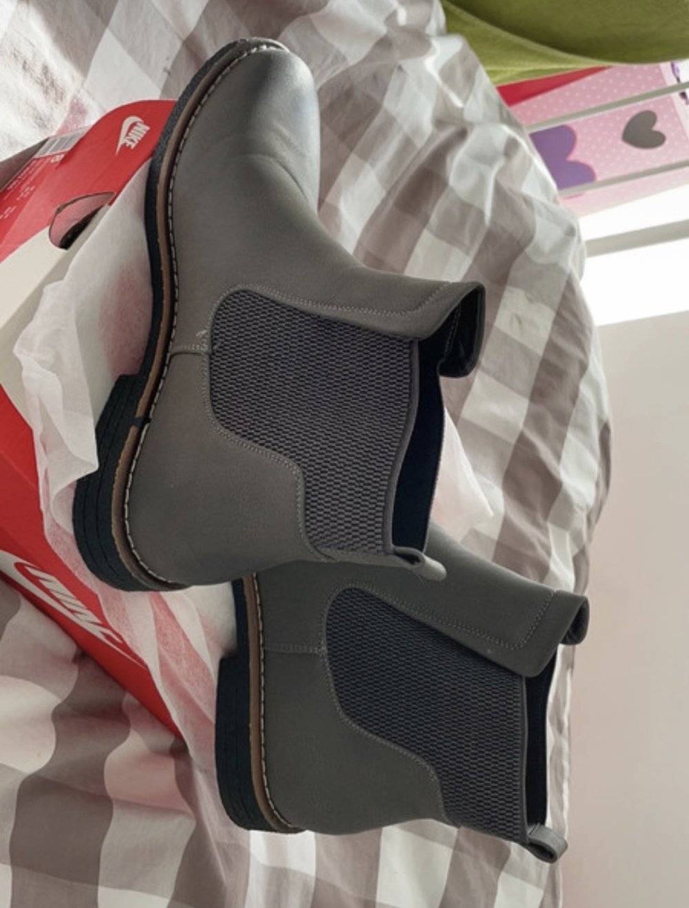 graue Damen Stiefelette gr. 40