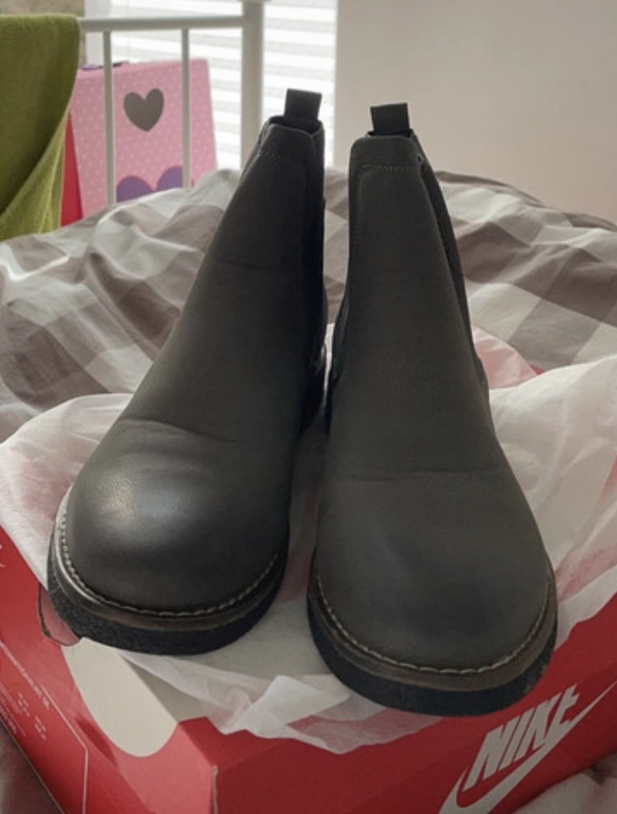 graue Damen Stiefelette gr. 40