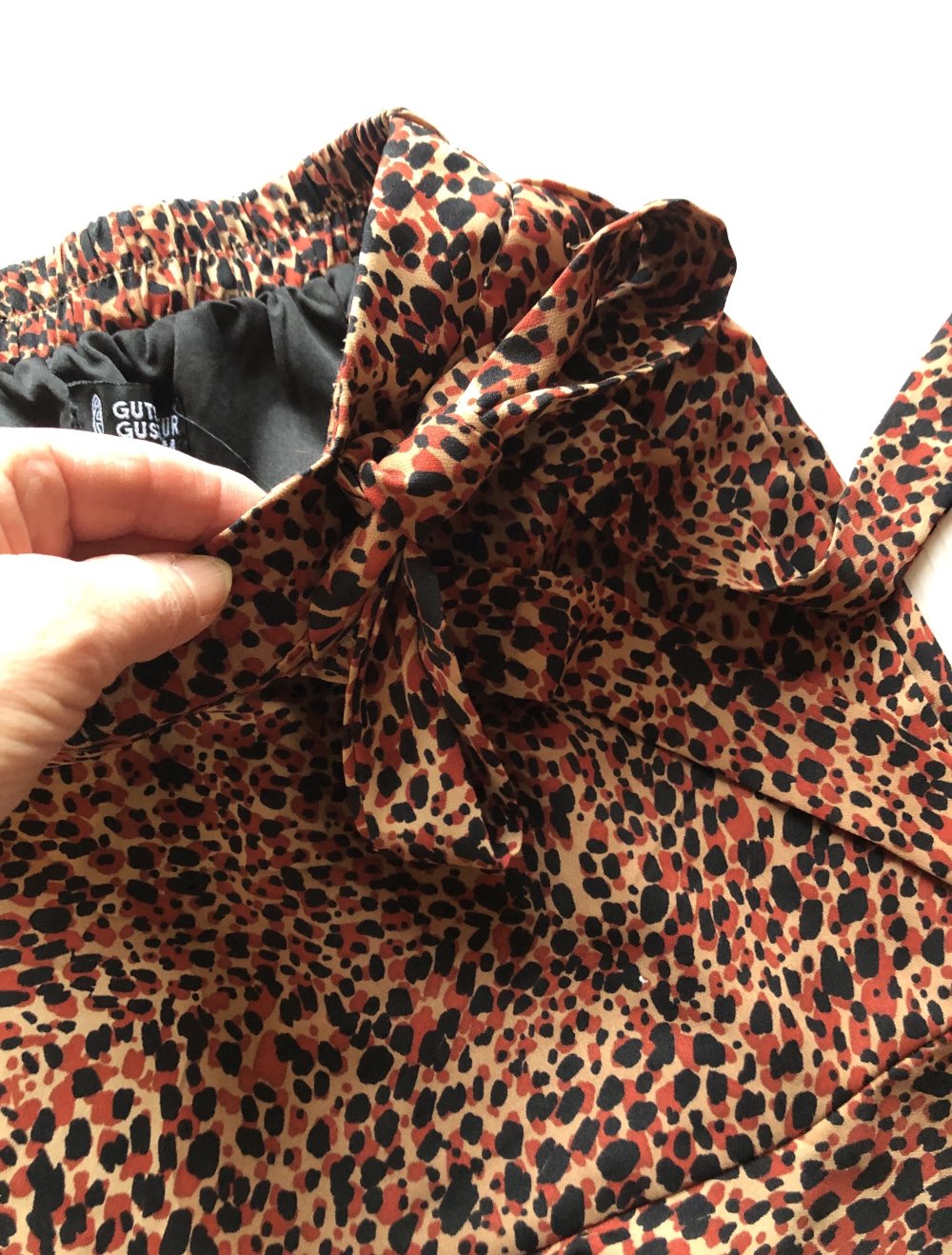 Minirock mit Rüschen Leoprint