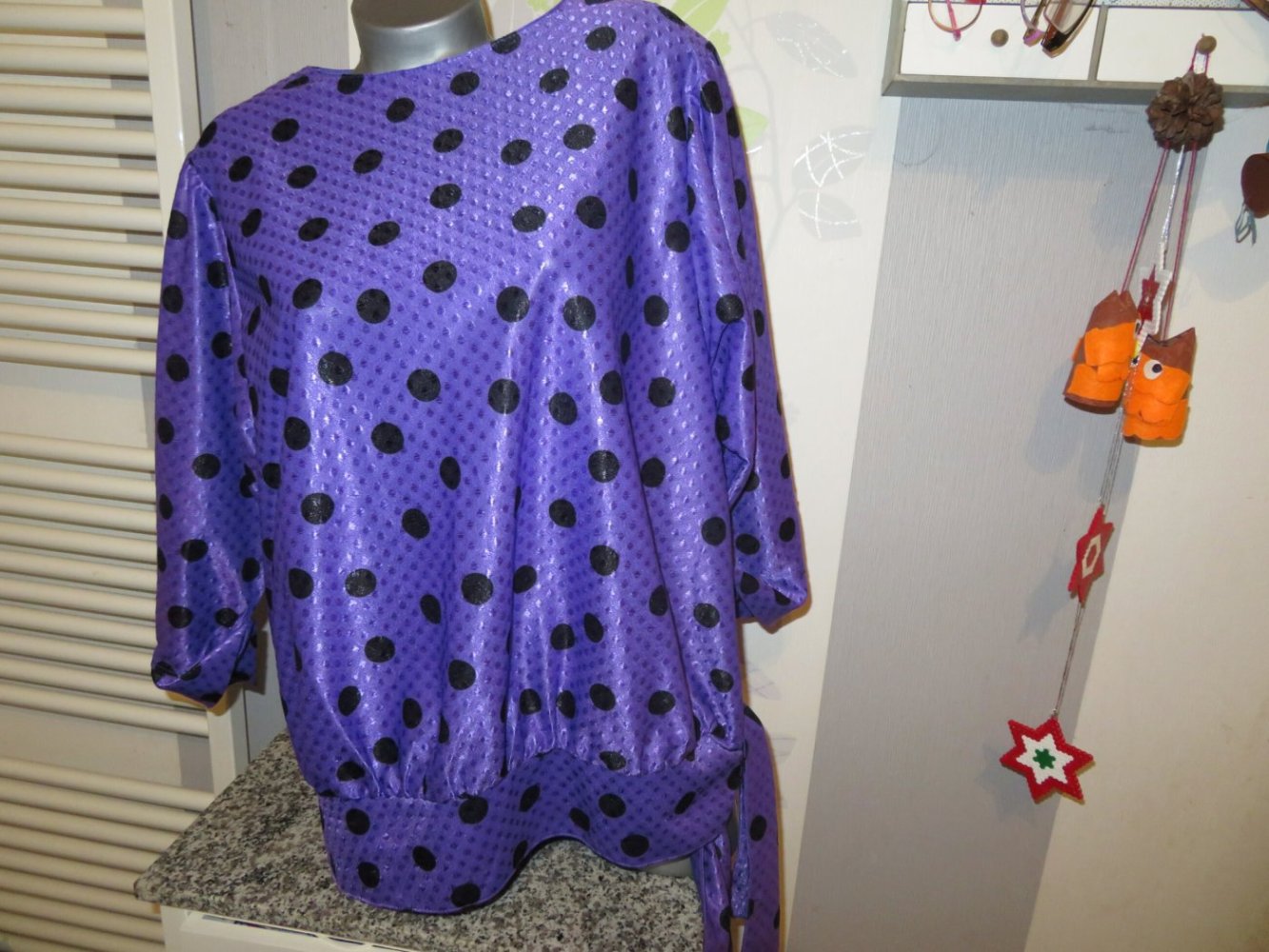 Damen Vintage glänzendes Blusen Shirt Größe 42/44 (Nr 13) 