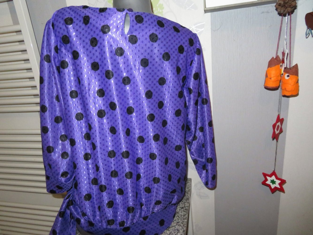 Damen Vintage glänzendes Blusen Shirt Größe 42/44 (Nr 13) 