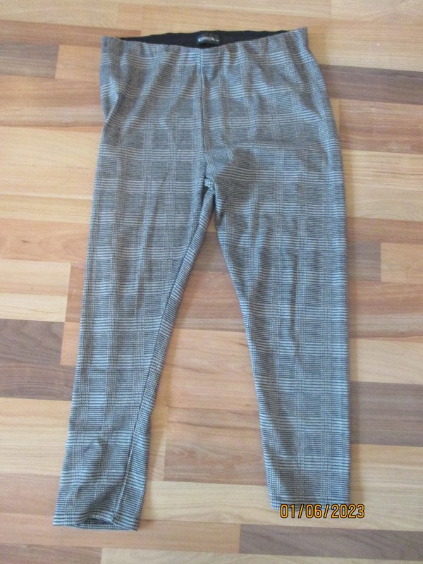 damen stoffhose grau kariert gr. 48 zu verkaufen 
