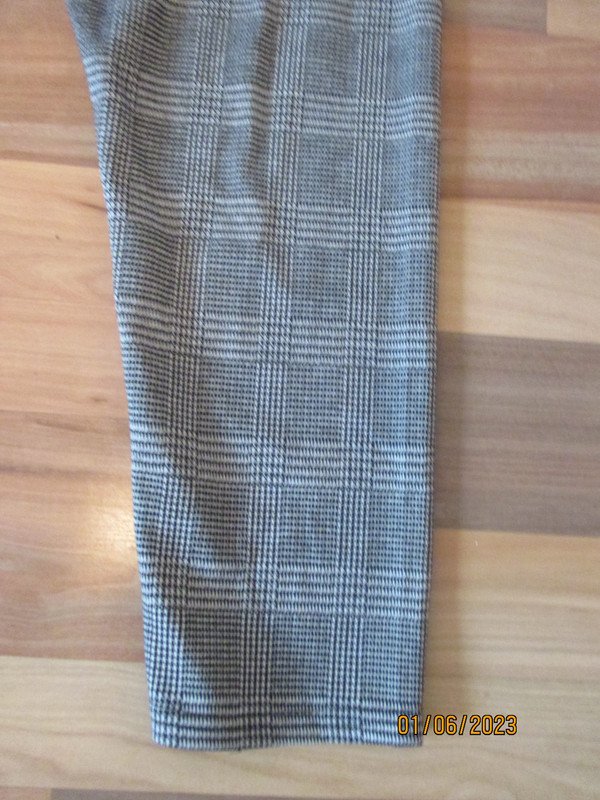damen stoffhose grau kariert gr. 48 zu verkaufen 