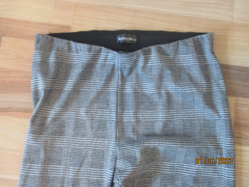 damen stoffhose grau kariert gr. 48 zu verkaufen 